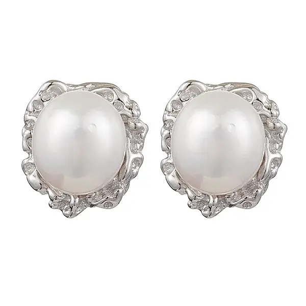 Natural Pearl Ear Studs
