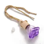 Car Hanging Air Freshener Flower Shape Glass Bottles