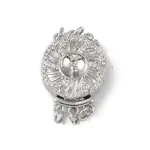 Rack Plating Brass Micro Pave Clear Cubic Zirconia Box Clasps