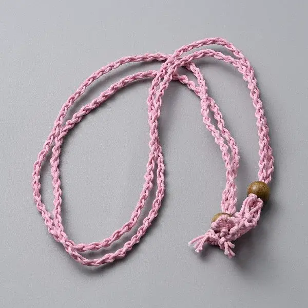 Braided Cotton Thread Cords Macrame Pouch Necklace Making