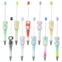 10Pcs 10 Colors Flower Plastic Beadable Pens