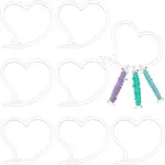 8Pcs Acrylic Heart Yarn Storage Ring