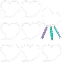 8Pcs Acrylic Heart Yarn Storage Ring