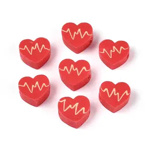 Valentine's Day Handmade Polymer Clay Beads