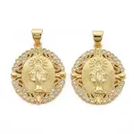 Brass Micro Pave Cubic Zirconia Pendants