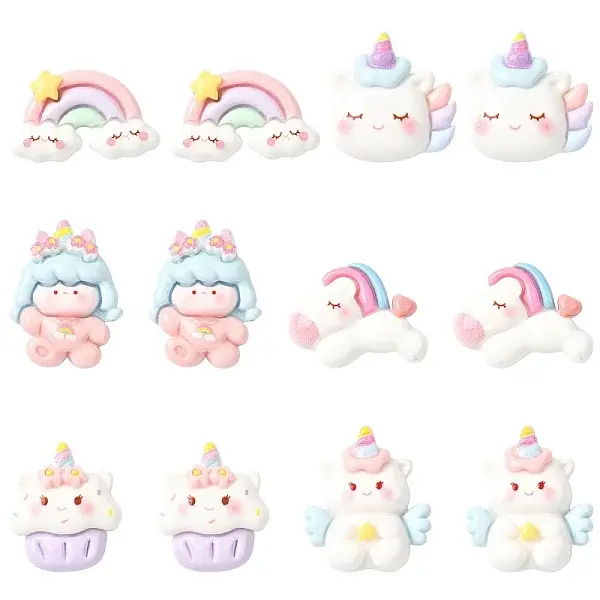 20Pcs Opaque Resin Cabochons