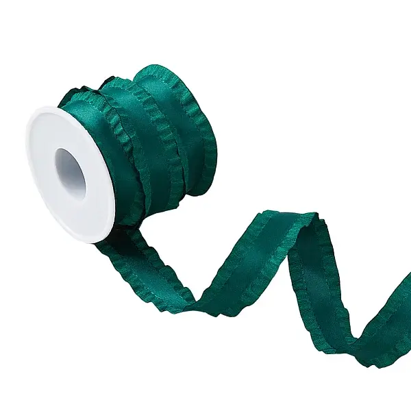 10 Yards Polyester Pleated Edged Ribbon for Clothing Decoration