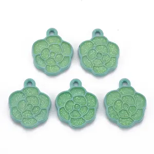 Spray Painted Alloy Enamel Pendants