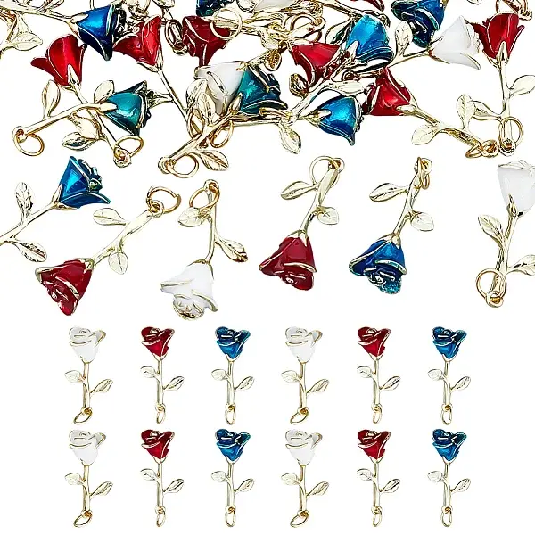 30Pcs 3 Style Alloy Pendants
