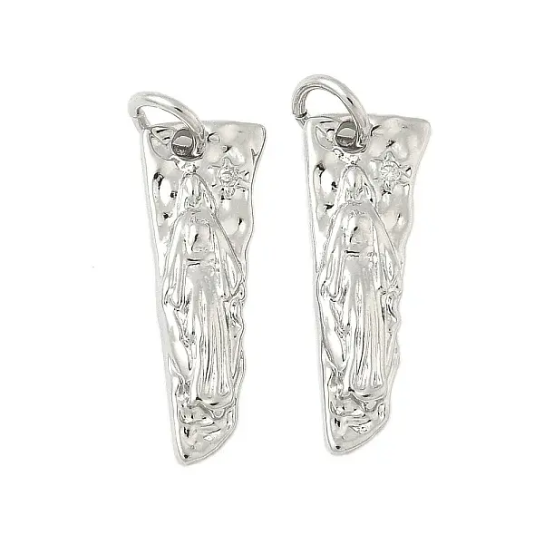 Brass Micro Pave Clear Cubic Zirconia Pendants