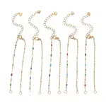 304 Stainless Steel Enamel Dapped Chain and Satellite Chain Bracelet Making