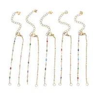 304 Stainless Steel Enamel Dapped Chain and Satellite Chain Bracelet Making