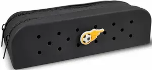 Gifty - Dvojitý silikonový penál černý + 1 pin zdarma