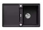 Blanco Adira - Silgranitový drez, 77x49 cm, s ovládaním odtoku a príslušenstvom, InFino, čierna 527593