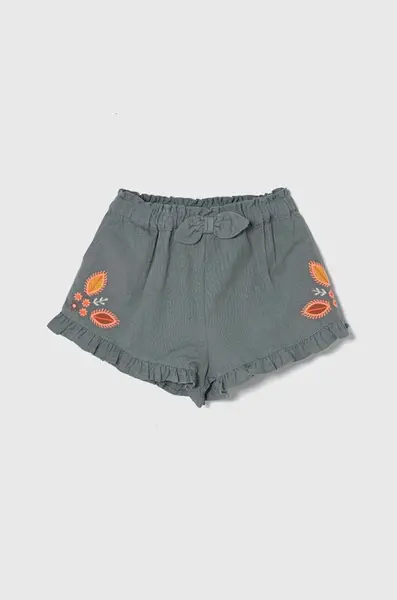 Dětské šortky s příměsí lnu zippy