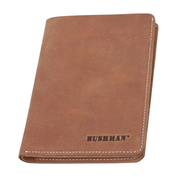Bushman Kožené puzdro na doklady Milford, hnedé UNI