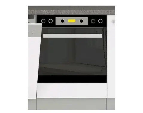 Kuchynská skrinka pre vstavanú rúru Bianka 60DG, 60 cm, biely lesk%