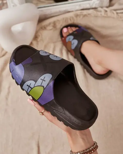 Royalfashion černé dámské žabky Elmino