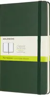 Zápisník MOLESKINE tvrdý čistý tm. zelený L