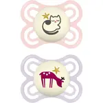 MAM Perfect Night 0+ months cumlík Pink/ Purple 2 ks