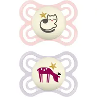 MAM Perfect Night 0+ months cumlík Pink/ Purple 2 ks