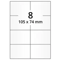 Samolepicí PE etikety 105 x 74 mm, 800 listů
