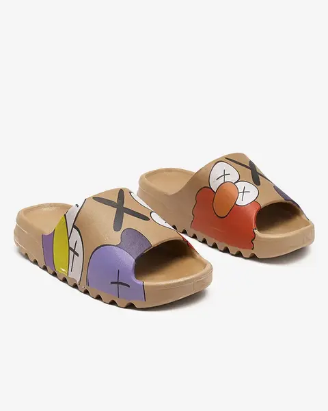 Dámské pantofle Gold-brown Elmino