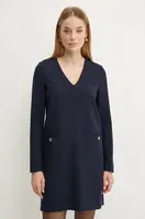 Šaty Twinset tmavomodrá barva, mini, 242TT2102