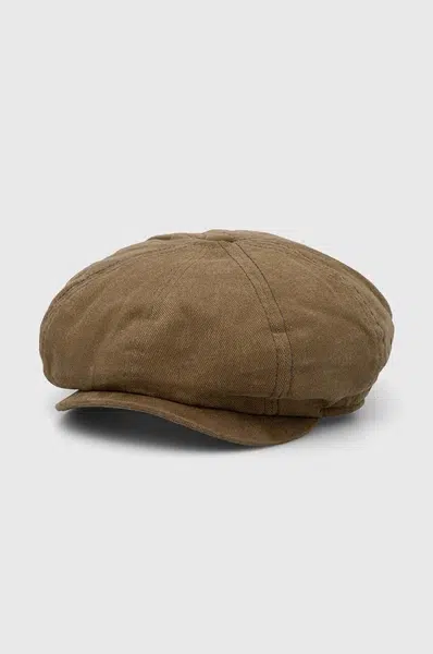 Bavlněná čepice Kangol zelená barva