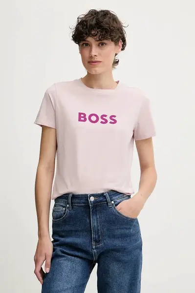 BOSS Orange Bavlněné tričko BOSS Orange BOSS ORANGE C_Elogo_5