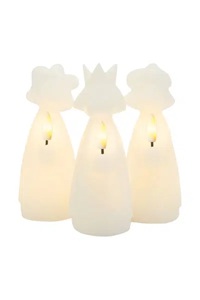 Sada vánočních LED dekorací Sirius Maria Tre Konger 3-pack bílá barva