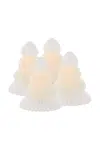 Sada vánočních LED dekorací Sirius Claire Juletra 4-pack bílá barva