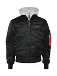 ALPHA INDUSTRIES Prechodná bunda 'MA-1 D-Tec'  červená / čierna