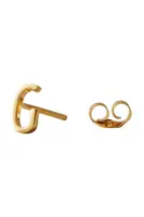 Pozlacené stříbrné náušnice Design Letters