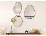 Set nástěnných zrcadel (3 ks) Viola, čierne%