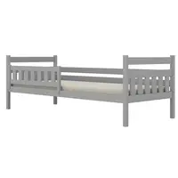 Posteľ Dawid štandard + zábrana 90x180 sivá