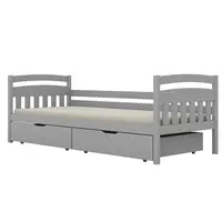 Posteľ Tosia veľké zásuvky 90x200 sivá