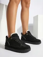 Dámske čierne semišové tenisky