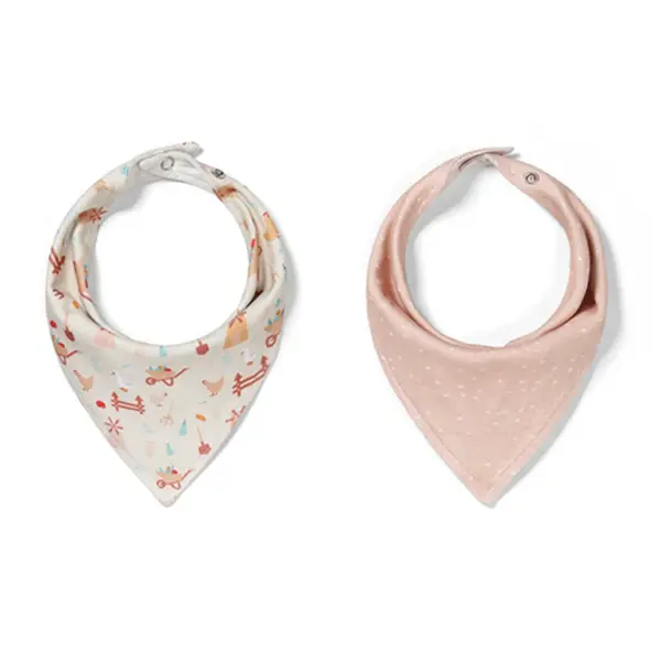 BABYONO Slintáček bavlněný Farmer 2ks, 0m+