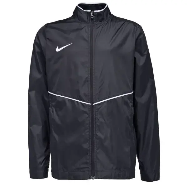 Nike PARK RAIN JACKET JR Detská športová bunda, čierna, veľkosť