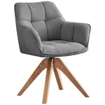 MID.YOU ŽIDLE S PODRUČKAMI, splétaný textil, šedá