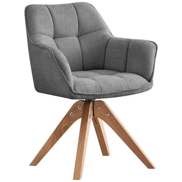 MID.YOU ŽIDLE S PODRUČKAMI, splétaný textil, šedá