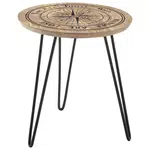Xora KONFERENČNÍ STOLEK, přírodní barvy, černá, dřevo, kov, 46/46/51 cm