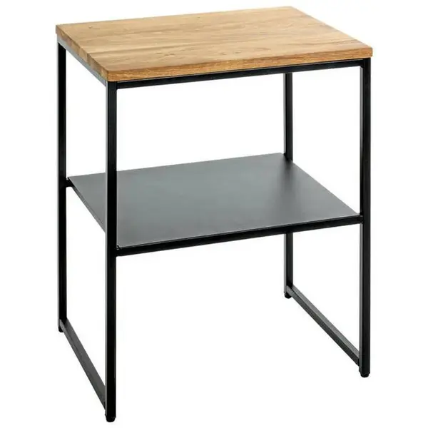 ODKLÁDACÍ STOLEK, dub, černá, barvy dubu