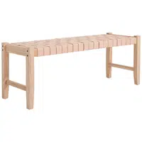 Livetastic SEDACÍ LAVICE, dřevo, kůže, 120/45/40 cm