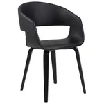 MID.YOU ŽIDLE S PODRUČKAMI, vzhled kůže, černá