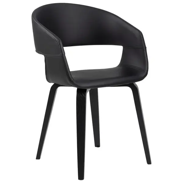 MID.YOU ŽIDLE S PODRUČKAMI, vzhled kůže, černá