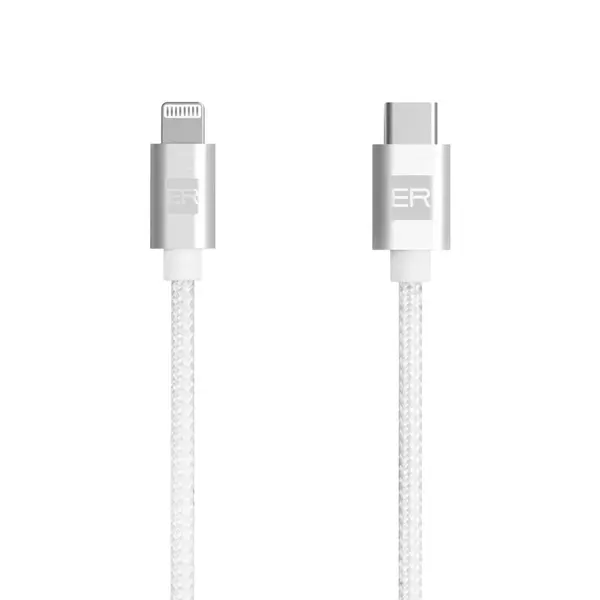 ER POWER Kabel USB-C - Lightning, 2 m, bílý