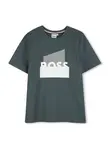 BOSS Tričko  jedľová / biela