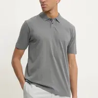 Bavlněné polo tričko HUGO šedá barva, 50493206